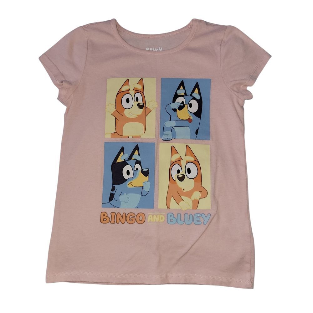 Bluey and Bingo Kids T-Shirt - Light Pink